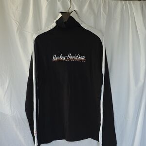 Harley-Davidson Black and White Long Sleeve Tee
